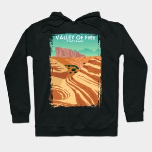 Valley of Fire State Park Vintage Travel Poster Hoodie